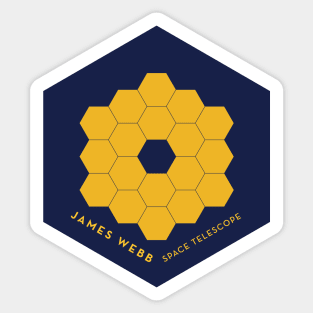 James Webb Space Telescope Launch 2021, Yellow Mirror Sticker